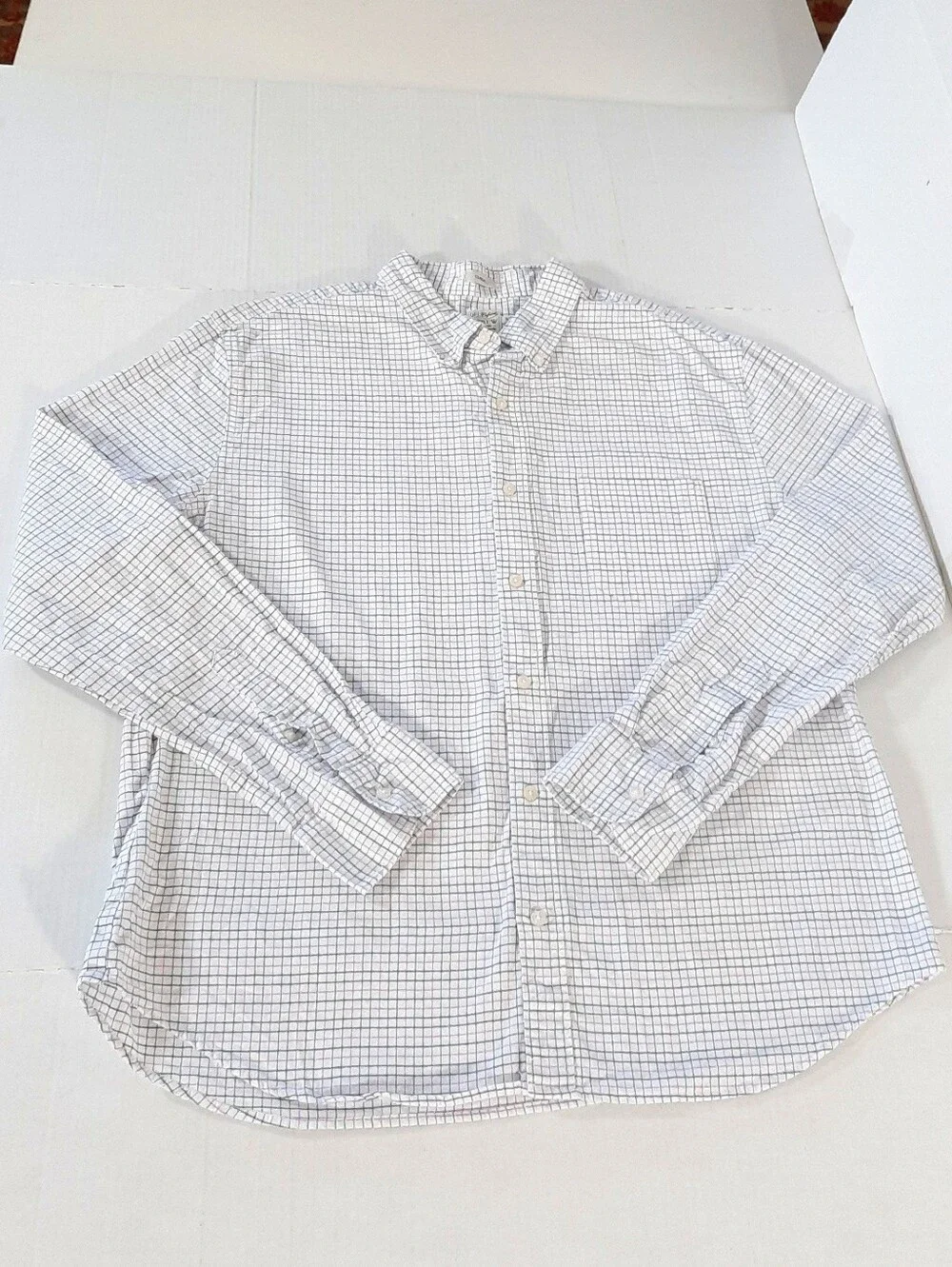 J Crew Classic Fit Check Broken-In Oxford Shirt